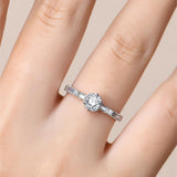 0.5CT Three Moissanite Ring