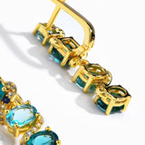 Ocean Blue Gemstone Drop Earrings