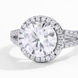 3CT Halo Moissanitwe Ring