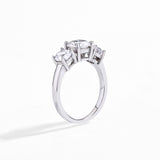 Three Round Moissanite Diamond Ring