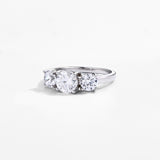 Three Round Moissanite Diamond Ring