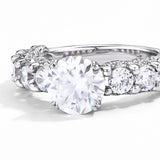 2CT Round Moissanite  Ring