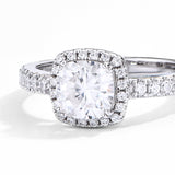 Cushion Halo Engagement Ring