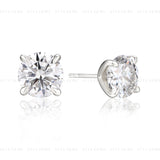 Four Pointed Prongs Earrings