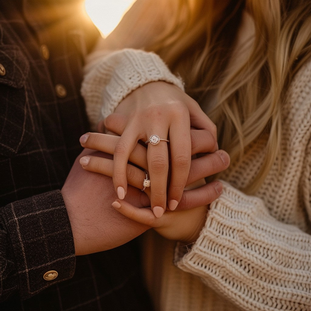 Fine Ring-Vintage-Inspired Designs. Crushed Pink White Wedding Ring