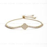 Moissanite Four Leaf Flex Bracelet
