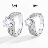 #R051 3CT Luxury D Color VVS1 Moissanite Rings