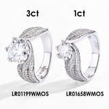 #R051 3CT Luxury D Color VVS1 Moissanite Rings