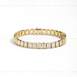Bezel Set Emerald Tennis Bracelet