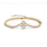 Four Leaf Clover Tennis Bracelet
