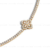 Four Leaf Clover Tennis Bracelet