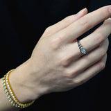 Pear Bezel Moissanite Ring