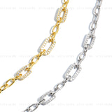 Moissanite Paperclip Link Bracelet