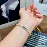 Luxury Malachite Moissanite Bracelet