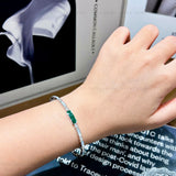 Luxury Malachite Moissanite Bracelet