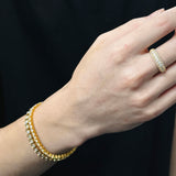 Eternity Three Row Pave Wedding Ring