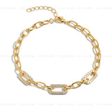 Moissanite Paperclip Link Bracelet