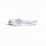 Round Twisted Moissanite Ring