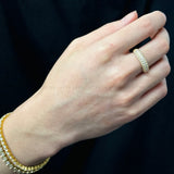 Eternity Three Row Pave Wedding Ring