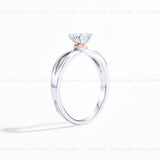 Round Twisted Moissanite Ring