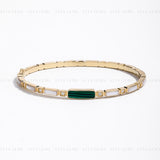 Luxury Malachite Moissanite Bracelet