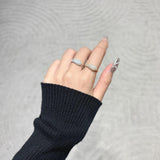 Moissanite Pave Pear-Shaped Ring