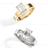 [Lab Diamond]2CT Emerald Cut Ring