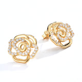 Rose Garden Design Stud Earrings