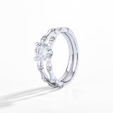 Bamboo Round Moissanite Ring