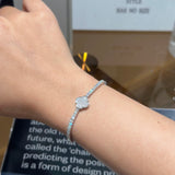 Moissanite Four Leaf Flex Bracelet