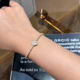 Moissanite Four Leaf Flex Bracelet