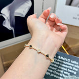 Clover Sparkle Moissanite Bracelet