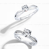 Round Twisted Moissanite Ring