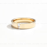 Brushed Couple Ring Set