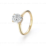 2CT Oval Cut Engagement Ring