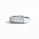 Eternity Three Row Pave Wedding Ring