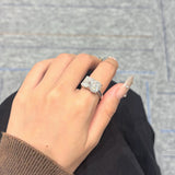 Round and Emerald Toi-et Moi Ring