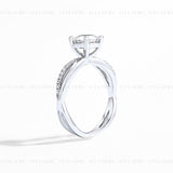 Round Twisted Moissanite Ring