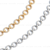Circle Moissanite Link Bracelet