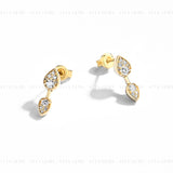 Pear Shape Moissanite Earring