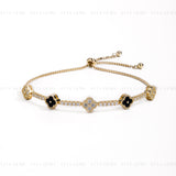 Clover Sparkle Moissanite Bracelet