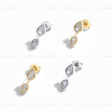 Pear Shape Moissanite Earring