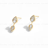 Pear Shape Moissanite Earring