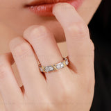 X Hollow Eternity Round & Baguette Ring
