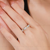X Hollow Eternity Round & Baguette Ring