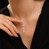 Pink Four leaf Clover Necklace