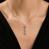 Pink Four leaf Clover Necklace