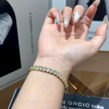 Bezel Set Emerald Tennis Bracelet