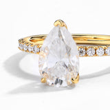 #R021 3CT Pear Cut Engagement Ring