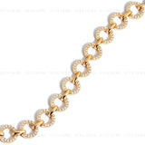 Circle Moissanite Link Bracelet